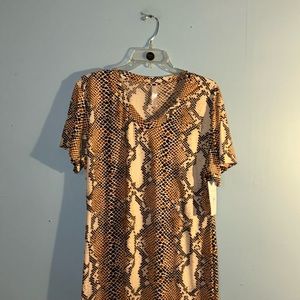 New w/tags love nation bodycon brown black white snakeskin print dress xl